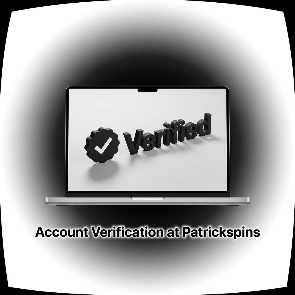 Patrickspins account verification process showing steps to submit ID and proof of address for UK players