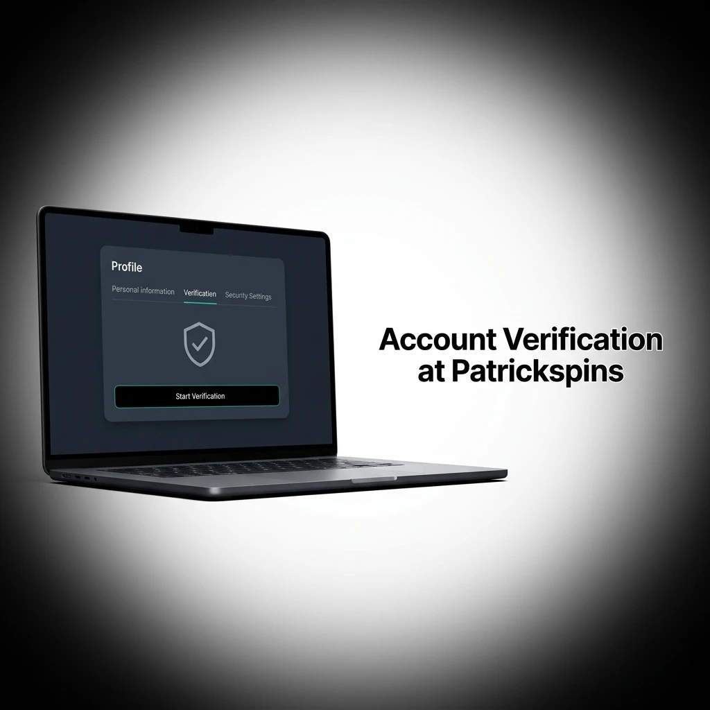 Patrickspins account verification process showing steps to submit ID, proof of address and payment details for UK players