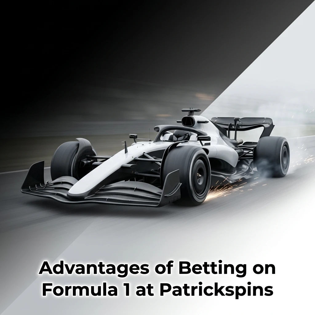 Patrickspins F1 betting advantages including live in-play markets, competitive odds, mobile app access and UK licensing