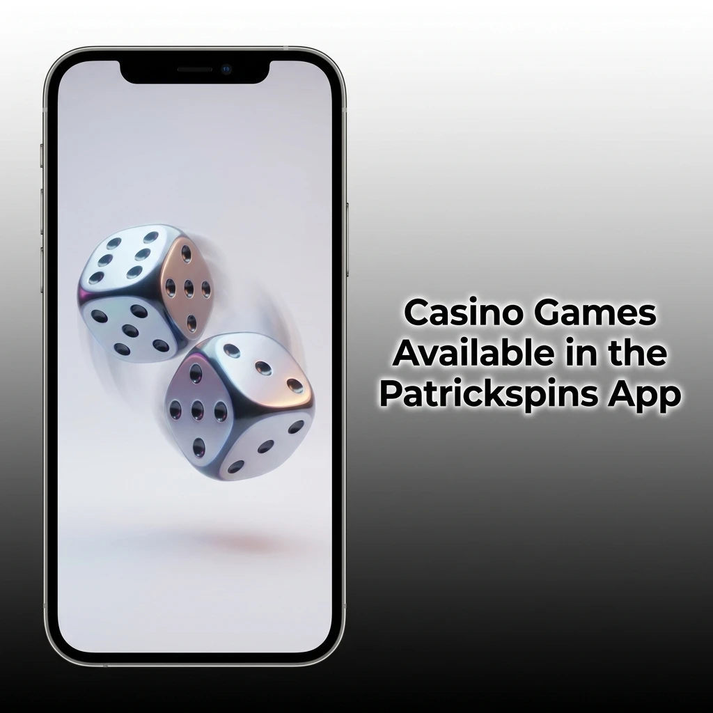 Patrickspins app casino games including slots, live tables and instant games from Pragmatic Play, Evolution and NetEnt