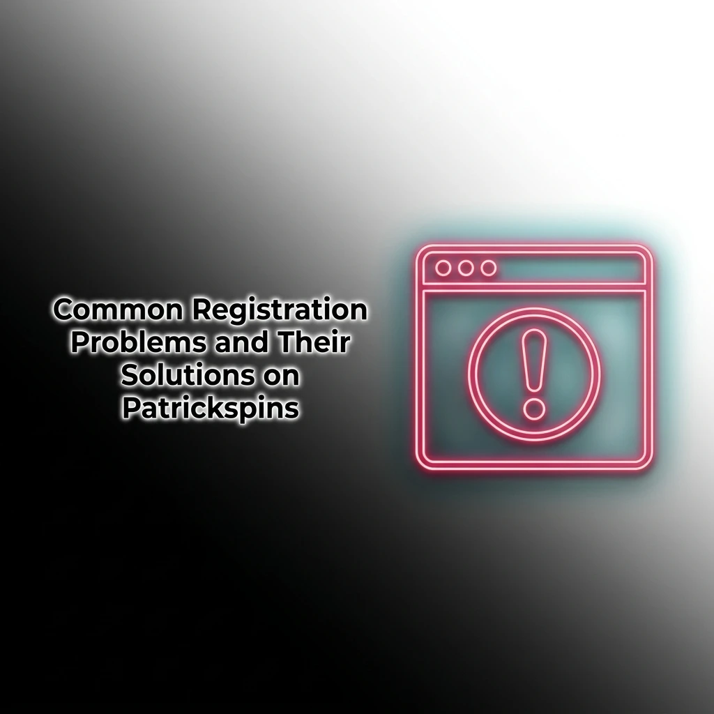 Patrickspins registration problems and solutions table covering SMS errors, email issues, and account conflicts