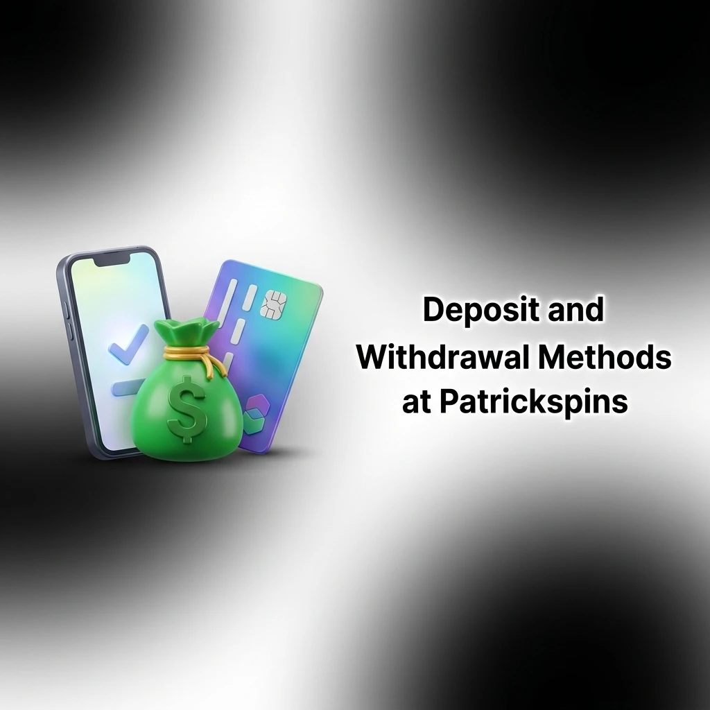 Patrickspins deposit and withdrawal methods including VISA, Mastercard, and USDT ERC20 for UK players