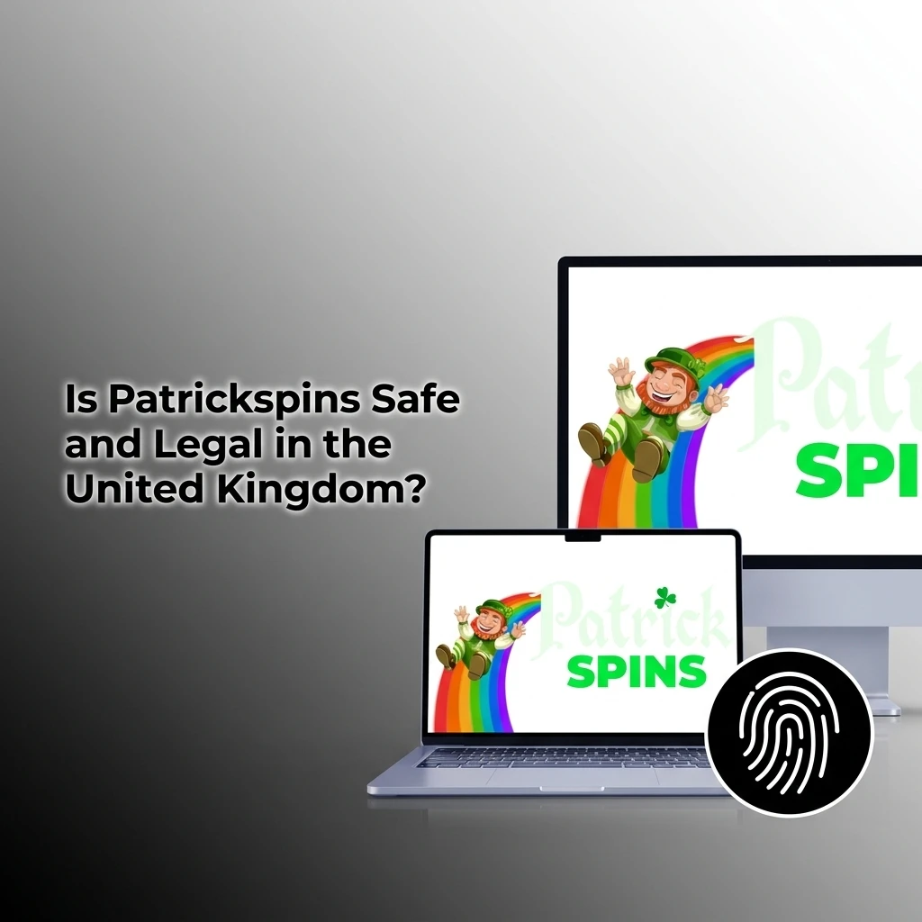 Patrickspins casino UK licence badge with SSL encryption and responsible gaming tools displayed on a secure platform