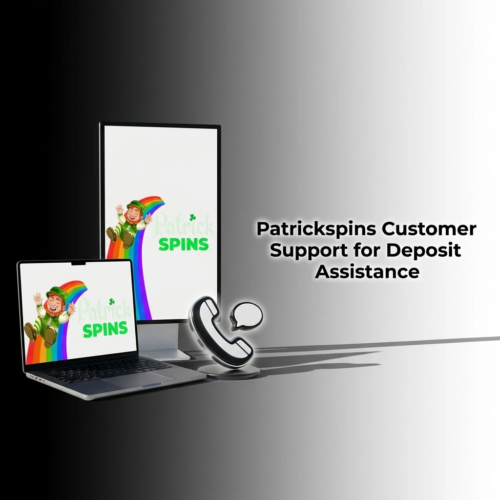Patrickspins customer support options for deposit assistance including live chat, email, and on-site help centre