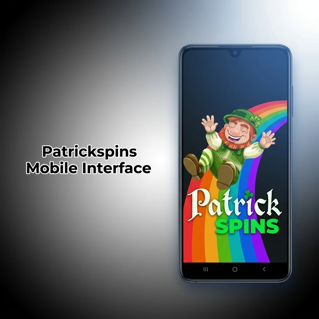 Patrickspins PWA mobile interface showing clean layout with easy access to casino games, sports betting, and account controls