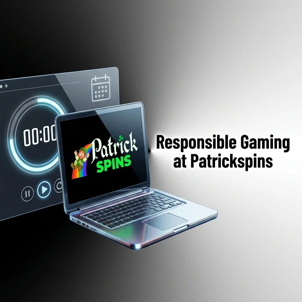 Patrickspins responsible gaming tools including deposit limits, self-exclusion, and links to GamCare for UK players