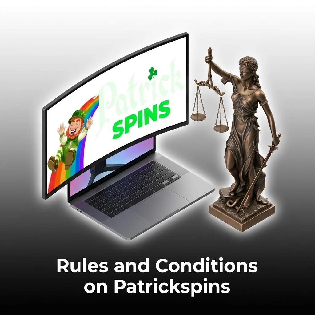 Patrickspins rules and conditions covering age requirements, account policies, bonuses, and withdrawal terms