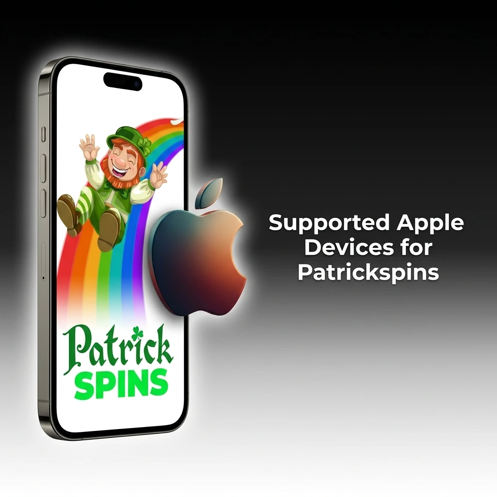List of supported Apple devices for Patrickspins including iPhone SE, iPhone 11–16, iPad Air, iPad Pro, and iPod Touch 7th gen