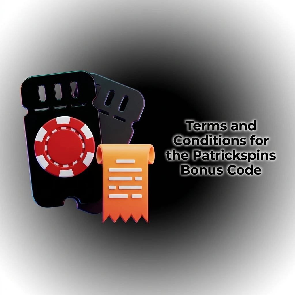 Patrickspins bonus code terms and conditions outlining deposit tiers, wagering requirements, and eligibility rules for new players