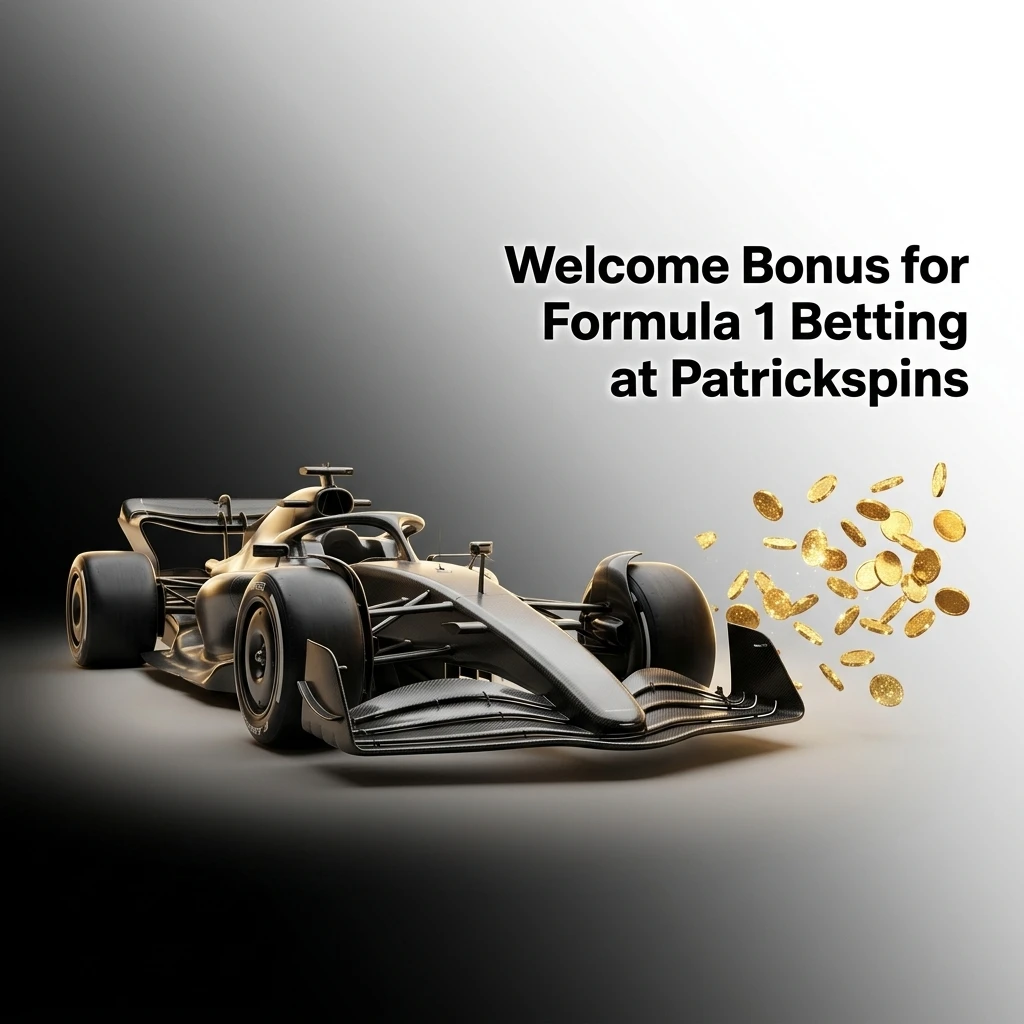 Patrickspins welcome bonus for Formula 1 betting, available to new UK customers on first deposit for F1 markets