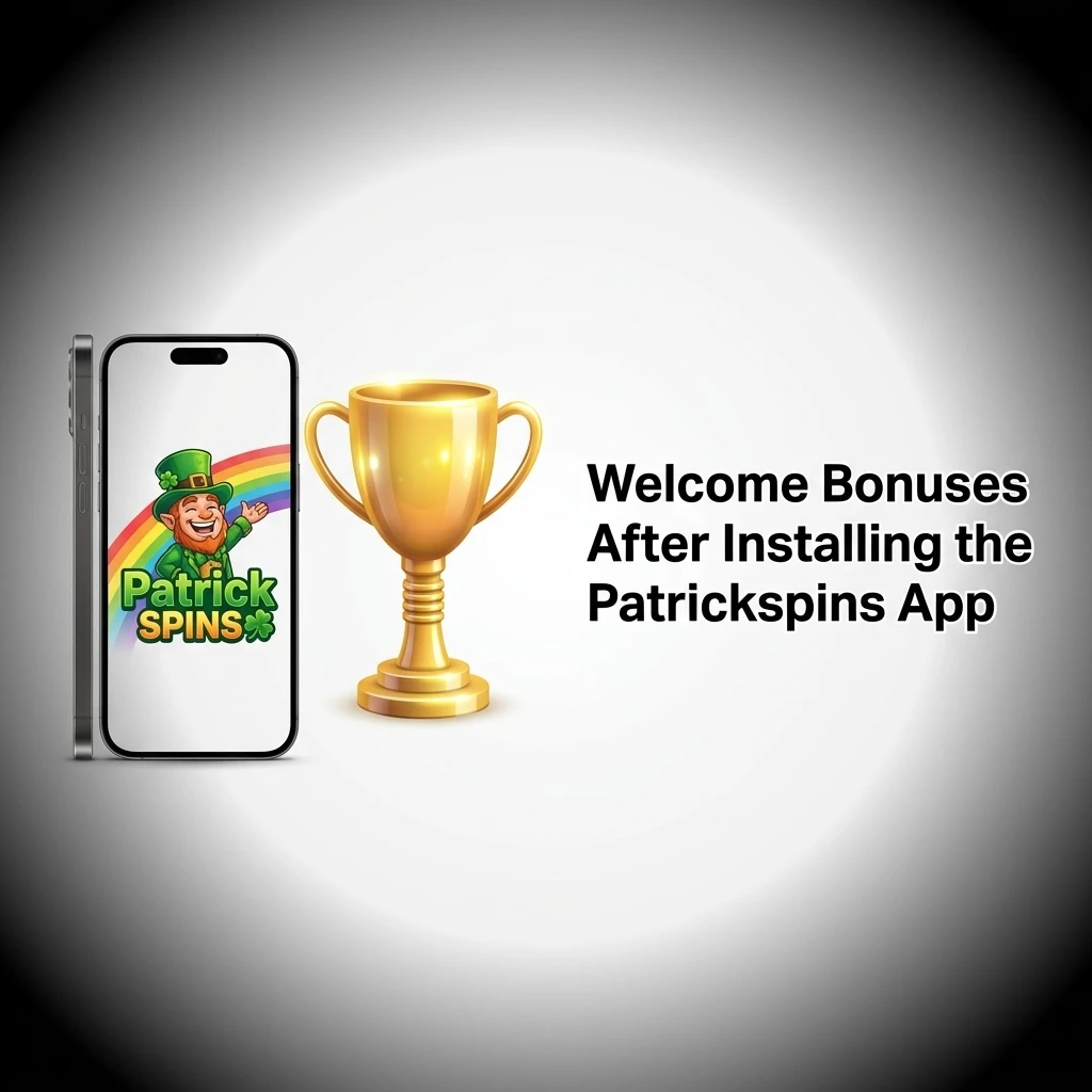 Patrickspins app welcome bonus tiers showing deposit matches from 200% at 20 EUR up to 150% at 750 EUR