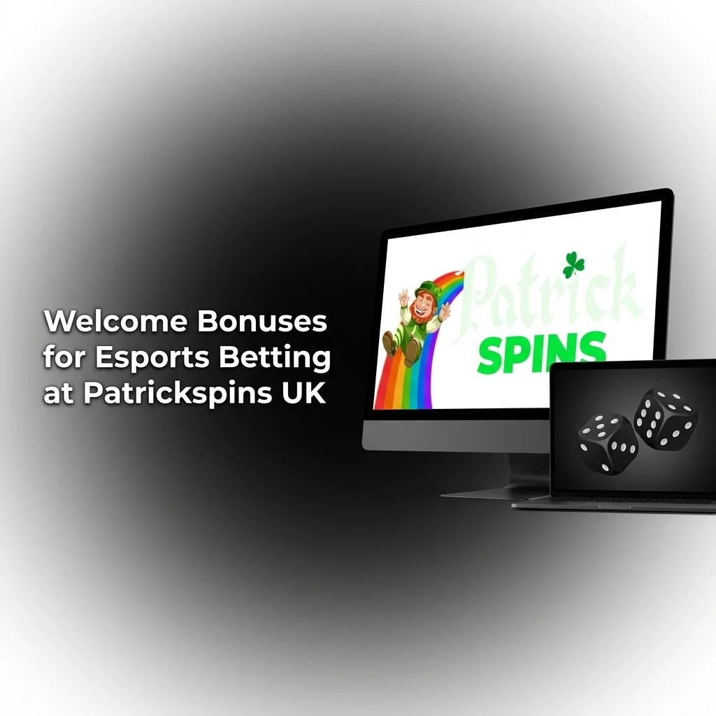 Patrickspins tiered welcome bonus for esports betting, offering 200% to 150% on deposits from £20, with x45 wagering requirement